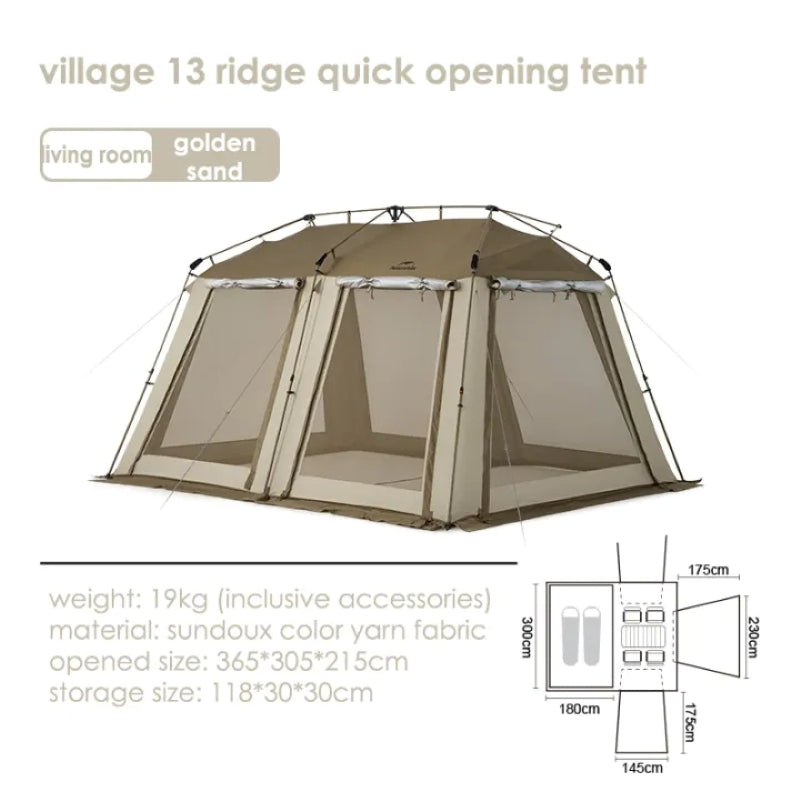 NH003-050 | NATUREHIKE CNH23ZP12003 Village 13 Quick-Opening Tent (Living Room & Upgrade Version) | NH003 | NH050 |