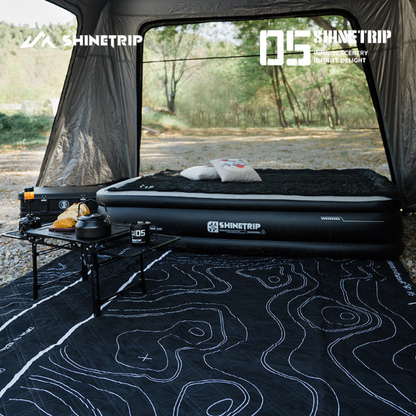 ST095-100 | SHINETRIP #05 Tactical picnic blanket | Contour lines | L & M size