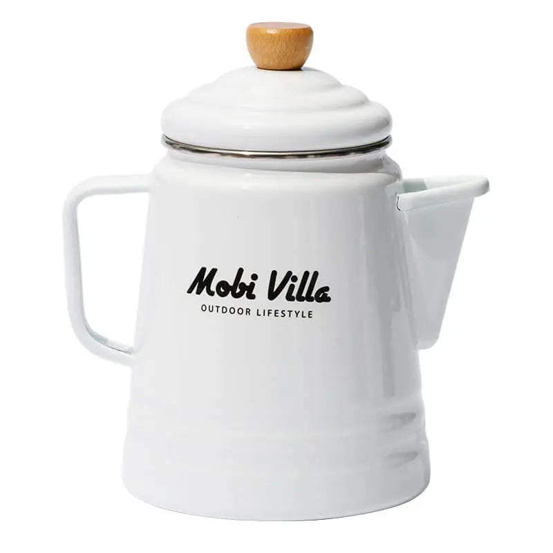 MG056-057 | MOBI GARDEN NX21666068 _ ENAMEL COFFEE POT | MG056 White | MG057 Black
