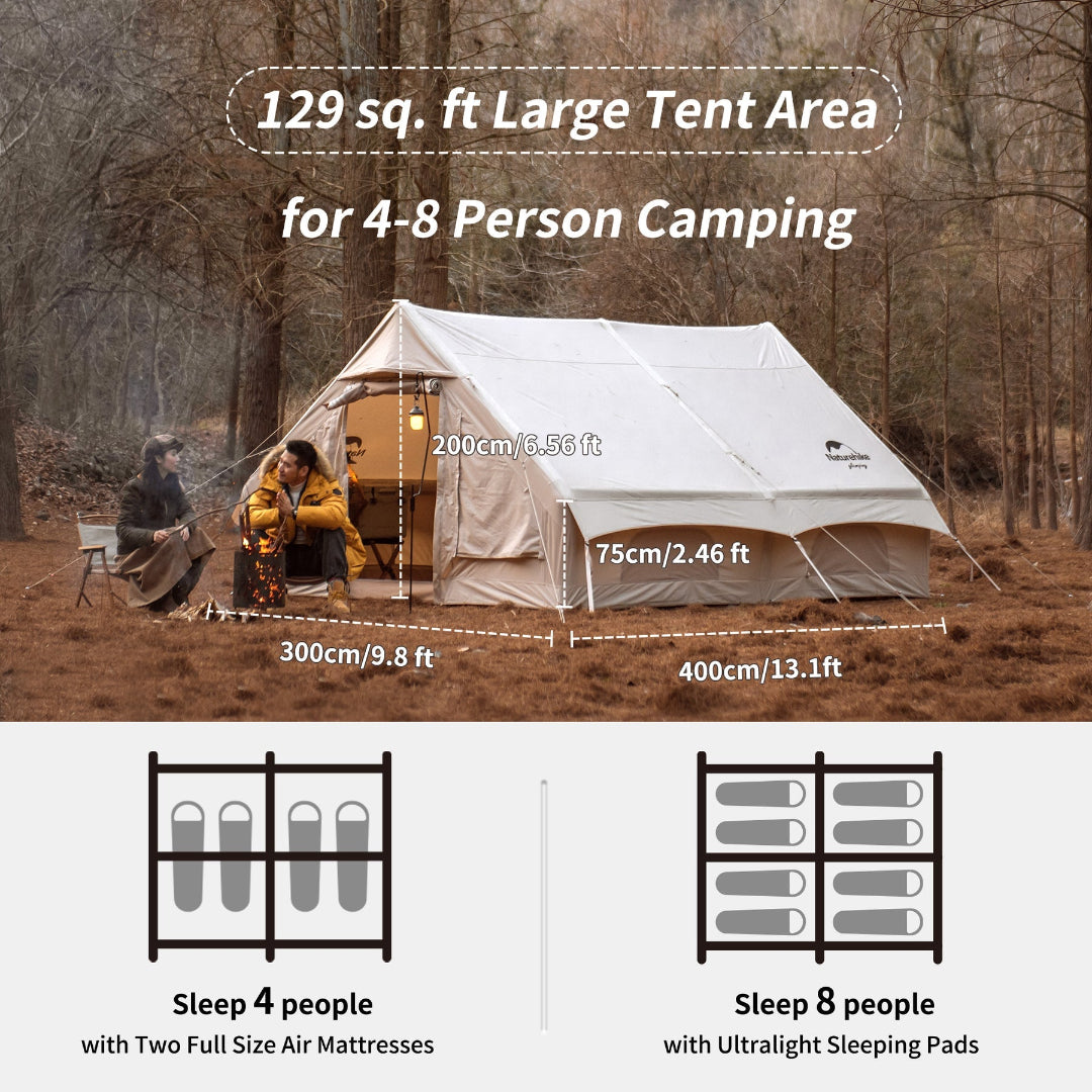 NH105 | NATUREHIKE NH20ZP010 _ Gen Air 12 Cotton Inflatable Tent