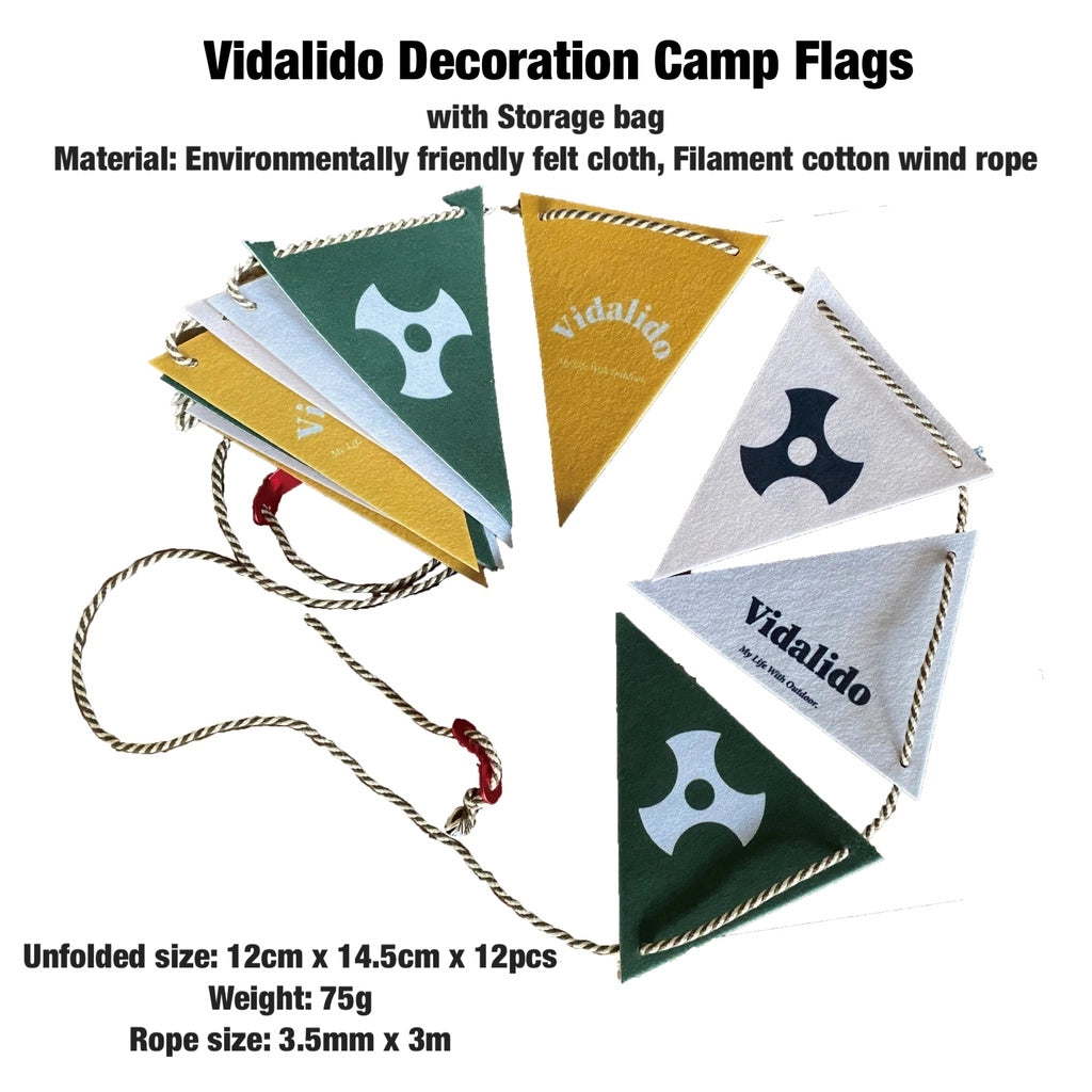 VD027 | VIDALIDO Felt pennant (4.8m/12 flags)