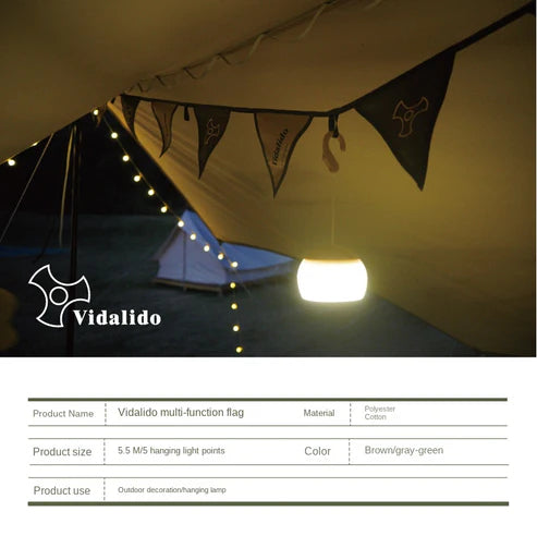 VD028 | VIDALIDO Hanging Flag cotton triangle (5.5m/12 flags)
