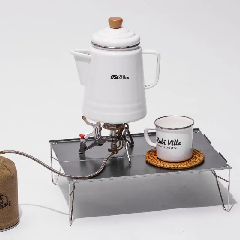 MG056-057 | MOBI GARDEN NX21666068 _ ENAMEL COFFEE POT | MG056 White | MG057 Black