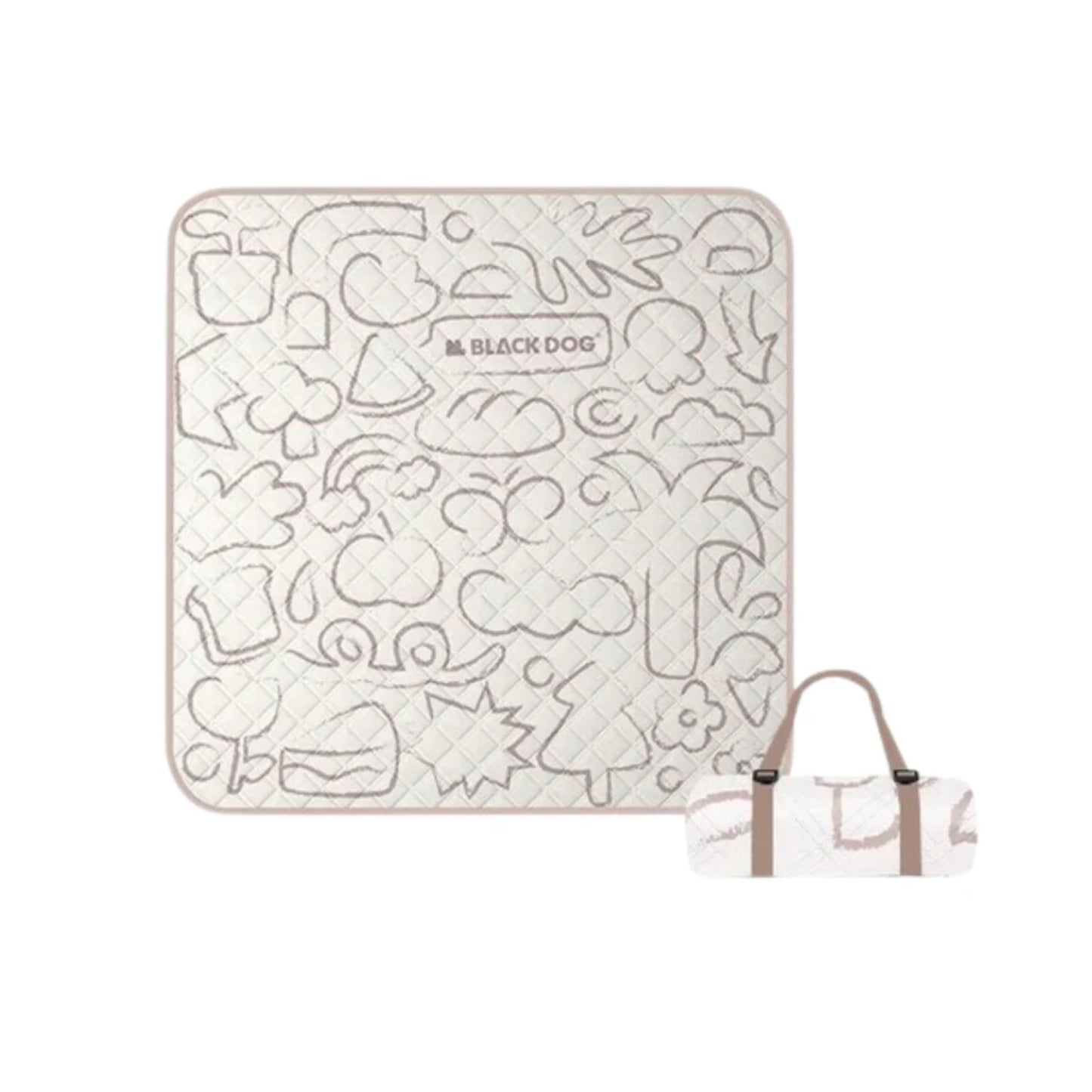 BD032-077 | BLACKDOG CBD2450WS013 _ Ultrasonic aluminum film picnic mat | BD032 Khaki | BD077 Black