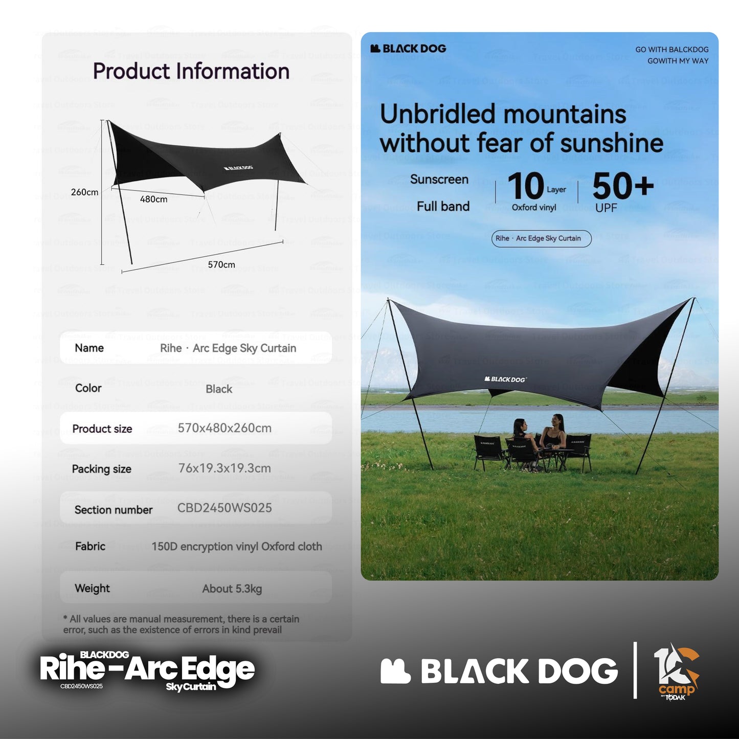 BD065-066 BLACKDOG | BD065 CBD2450WS024 Nebula - Hexagonal canopy | BD066 CBD2450WS025 RIHE arc edge large canopy |