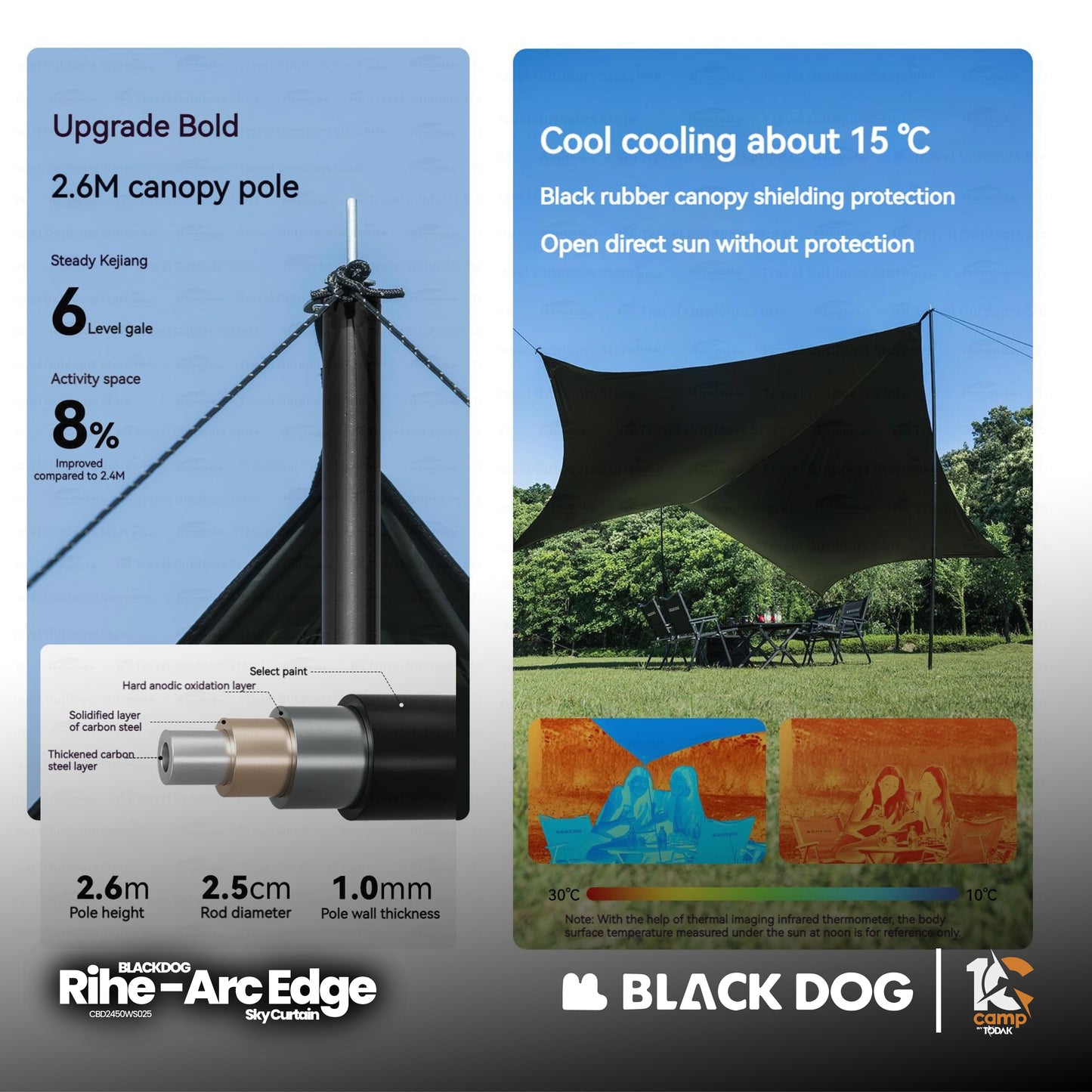 BD065-066 BLACKDOG | BD065 CBD2450WS024 Nebula - Hexagonal canopy | BD066 CBD2450WS025 RIHE arc edge large canopy |