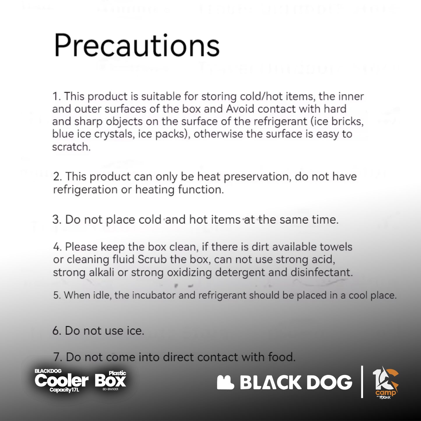 BD081 | BLACKDOG BD-BWX001 BLACKDOG Plastic cooler box 17L