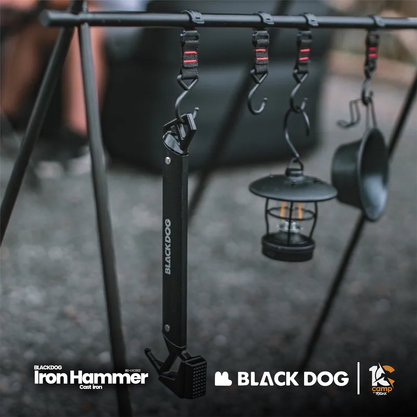 BD083 | BLACKDOG BD-LYC002 _ Cast Iron Camping Hammer