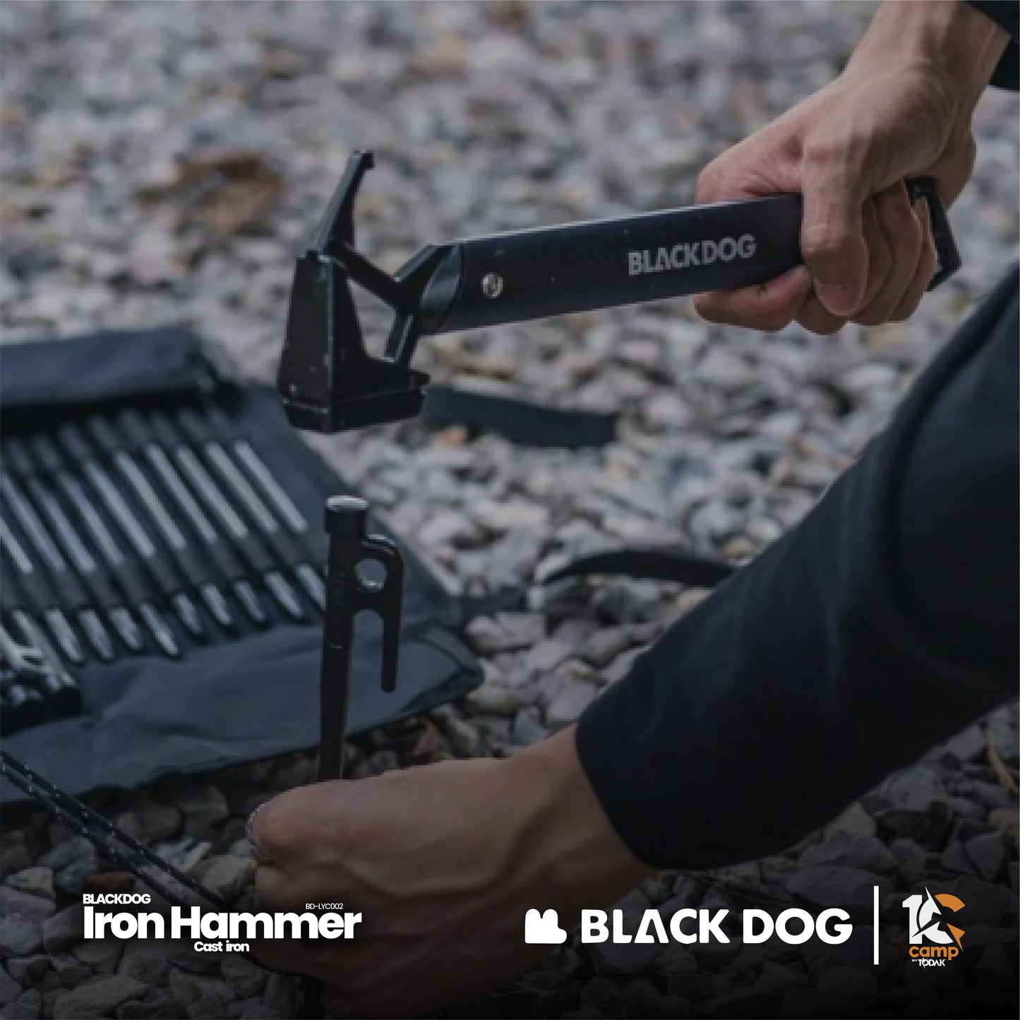 BD083 | BLACKDOG BD-LYC002 _ Cast Iron Camping Hammer
