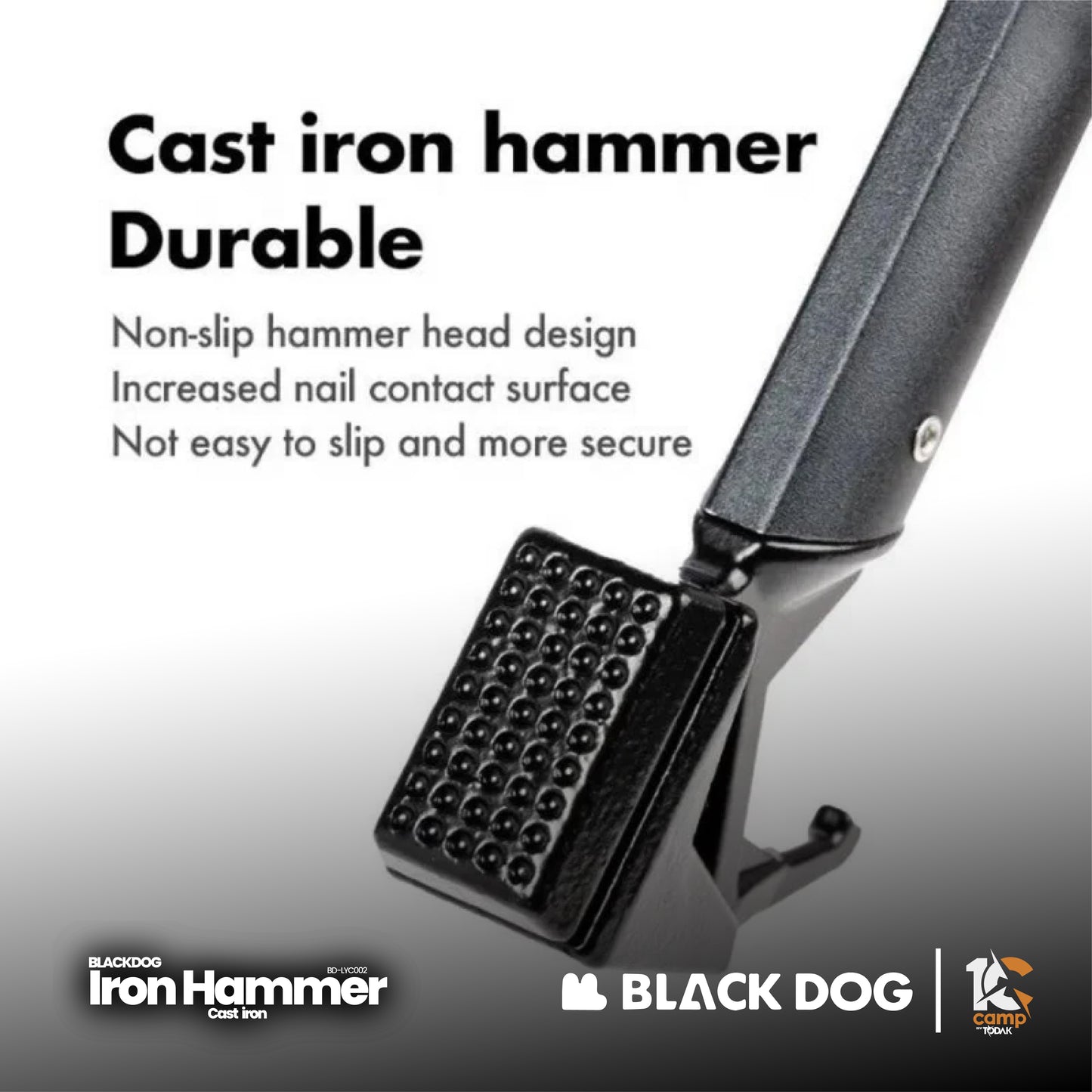 BD083 | BLACKDOG BD-LYC002 _ Cast Iron Camping Hammer