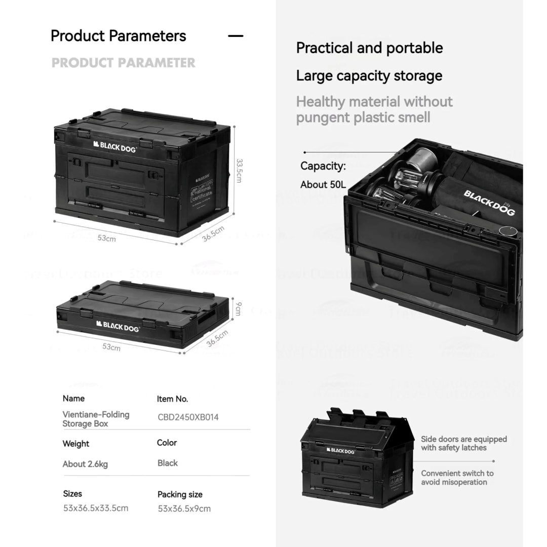 BD097 | BLACKDOG CBD2450XB014 _ Wanxiang - Folding Storage Box | 50L