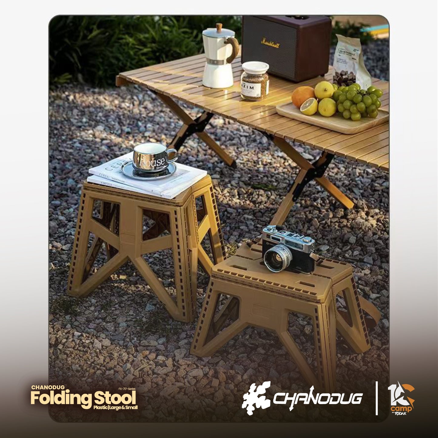 CD053~076 | CHANODUG Plastic folding Stool Chair | FX-7178 Large / FX-7179 Small | CD053 | CD054 | CD075 | CD076