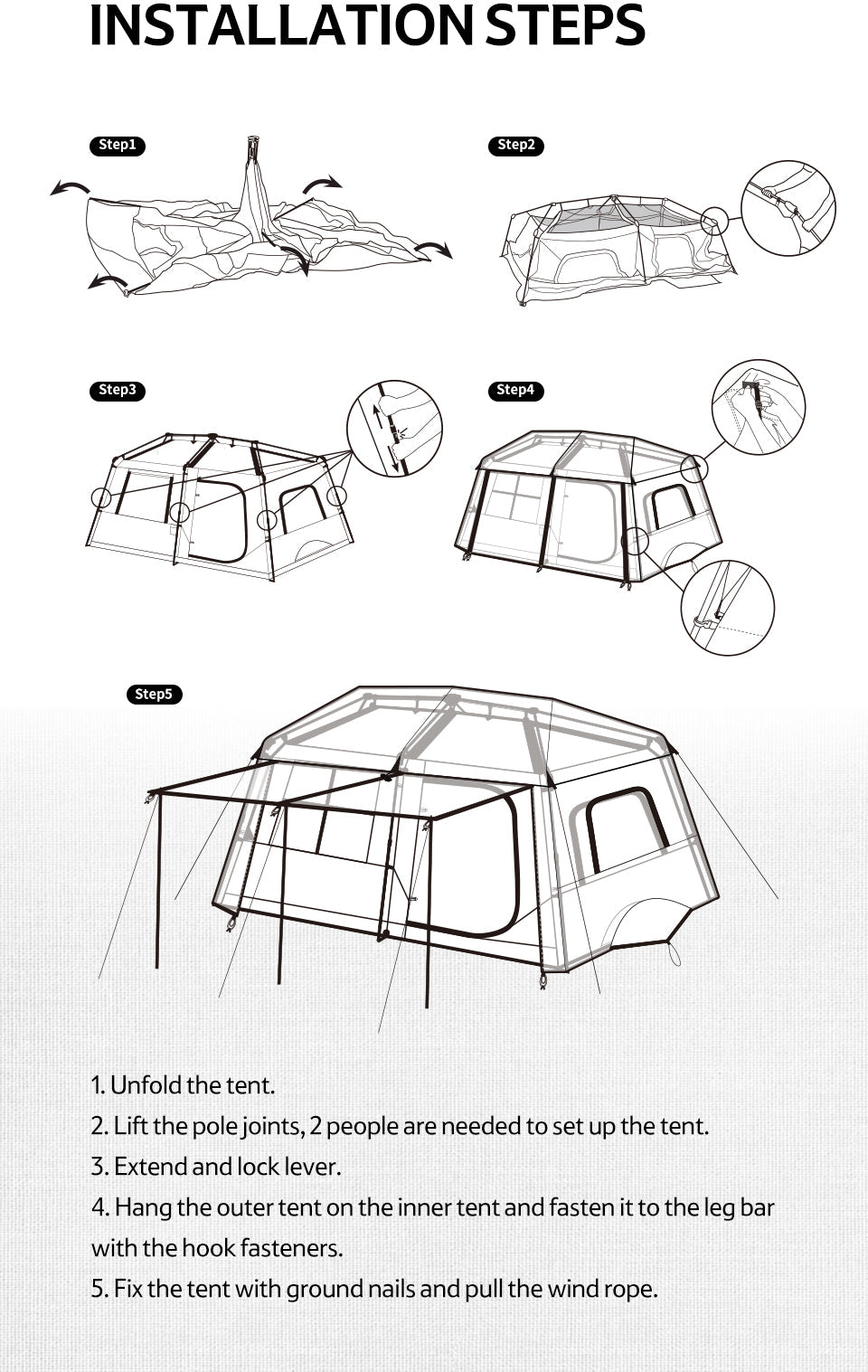 NH002 | NATUREHIKE CNH22ZP004 Village 13 Automatic Tent