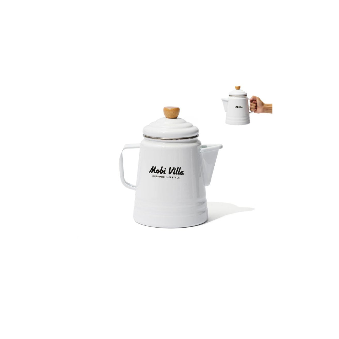 MG056-057 | MOBI GARDEN NX21666068 _ ENAMEL COFFEE POT | MG056 White | MG057 Black