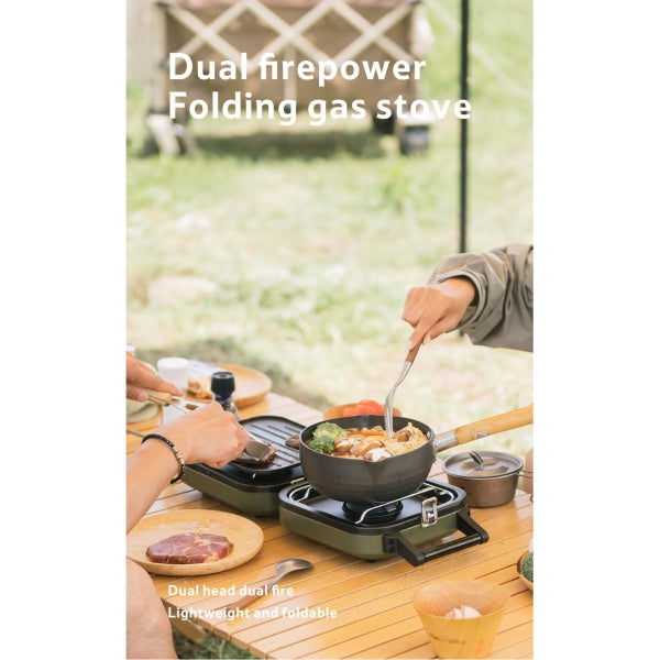NH119 | NATUREHIKE NH22RJ003 _ Double Burner Folding Gas Stove | CE version