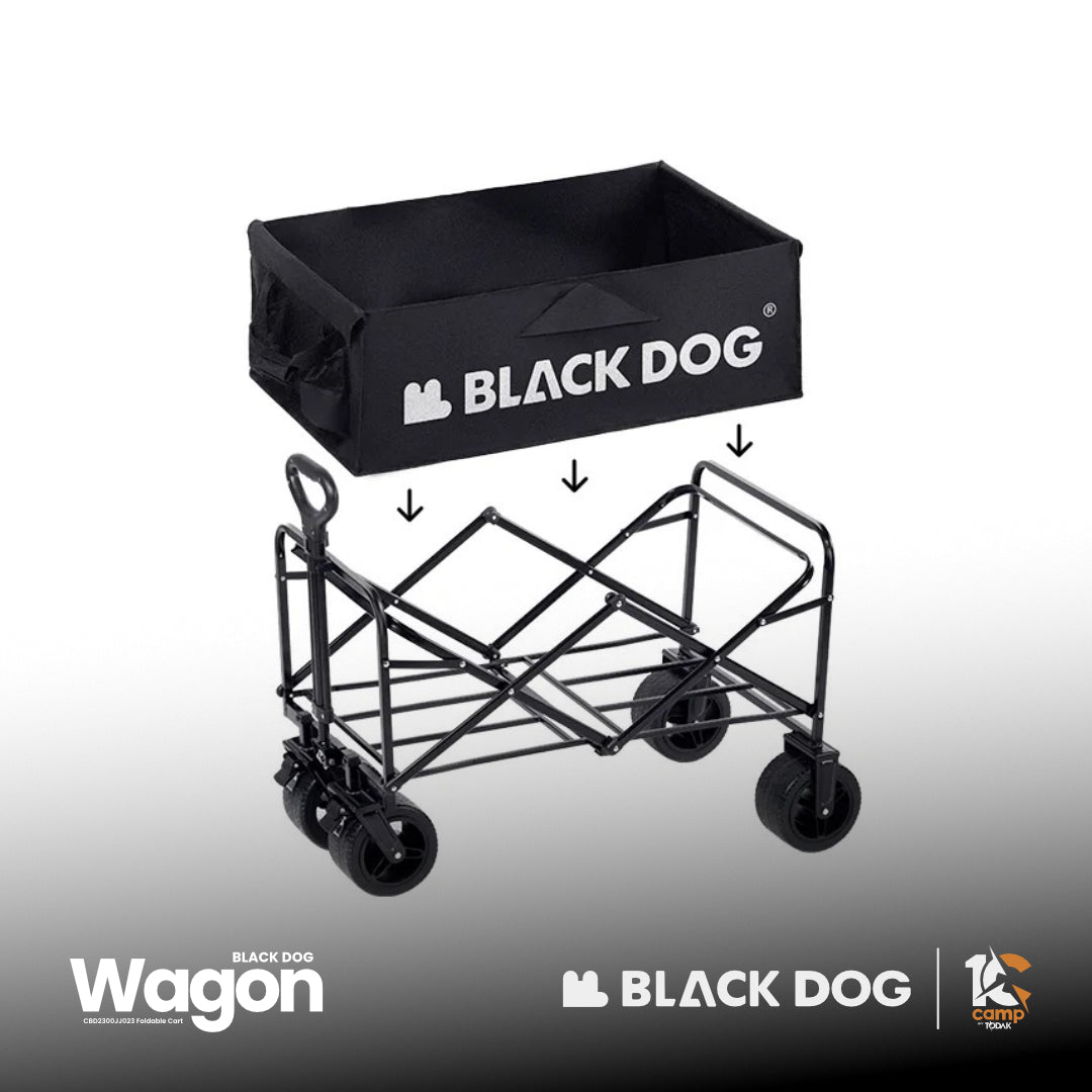BD008-038-CBD2300JJ023 BLACKDOG Camping Cart (City Walk) 100L / CBD2300PJ011 Table Board-only