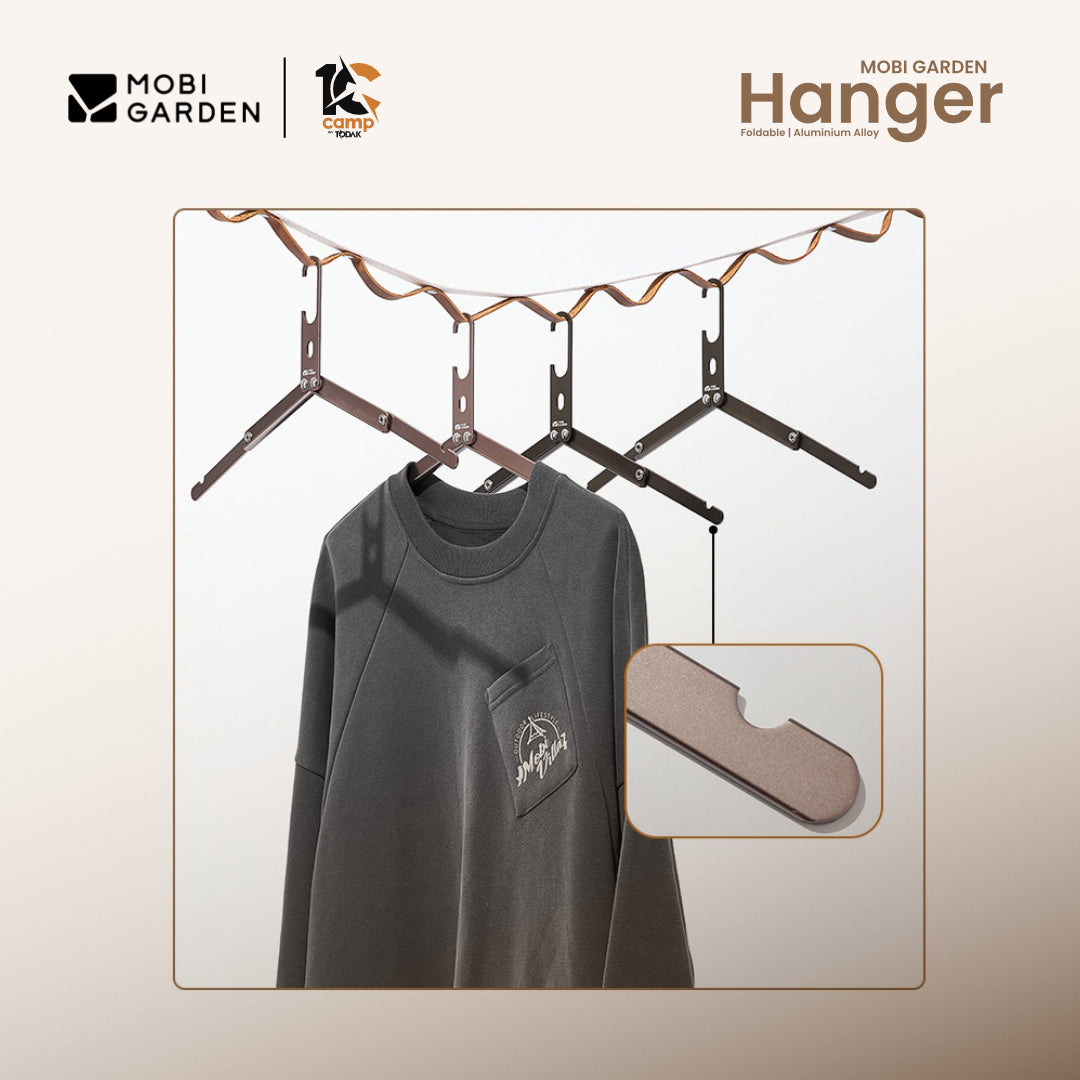 MG010-011-012-NX21671109 MOBI GARDEN Folding Cloth Hanger Coat Drying Rack Lightweight Portable Travel Business Indoor Outdoor