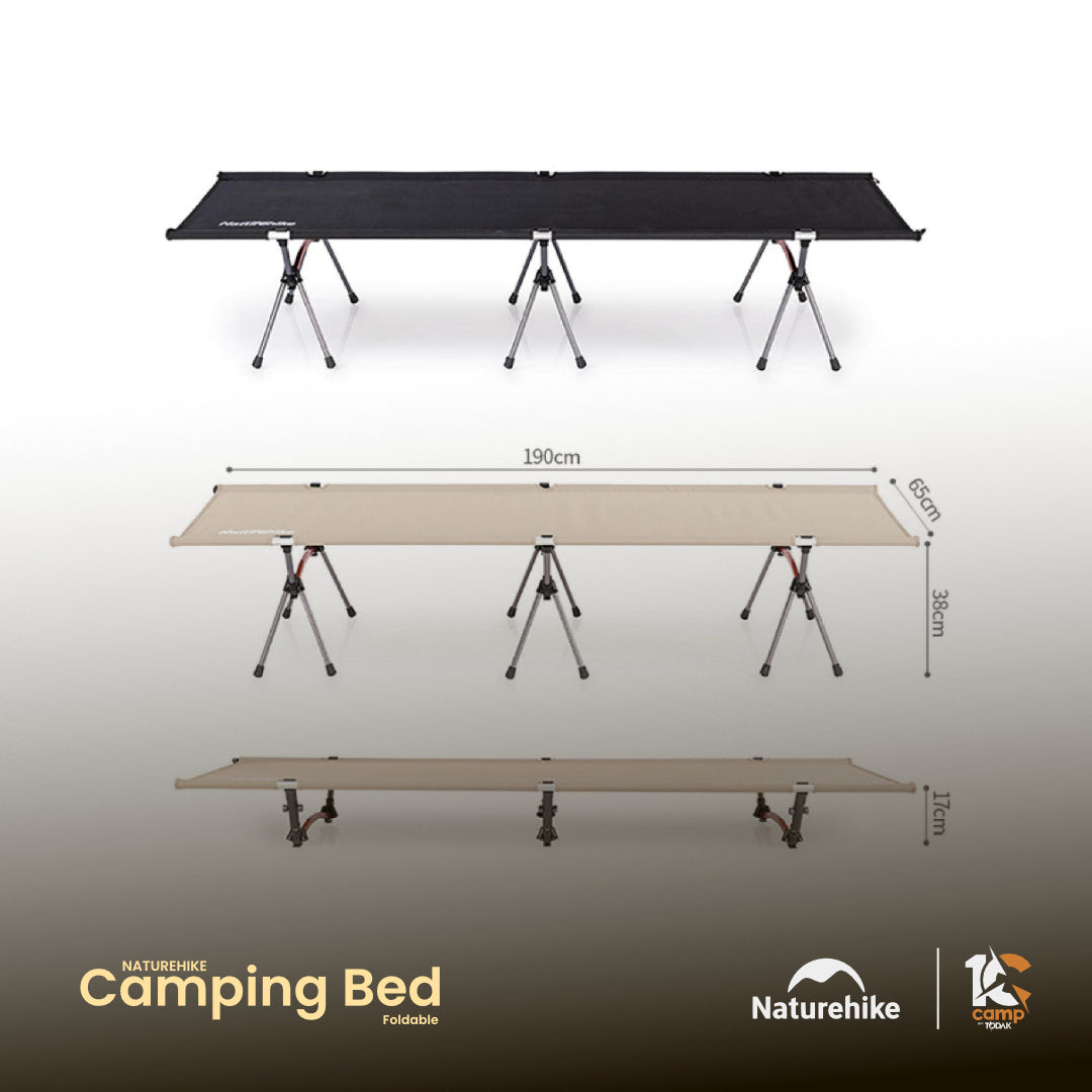 NH028-029-NH19JJ006 NATUREHIKE Aluminum Alloy Foldable Camping Bed Cot