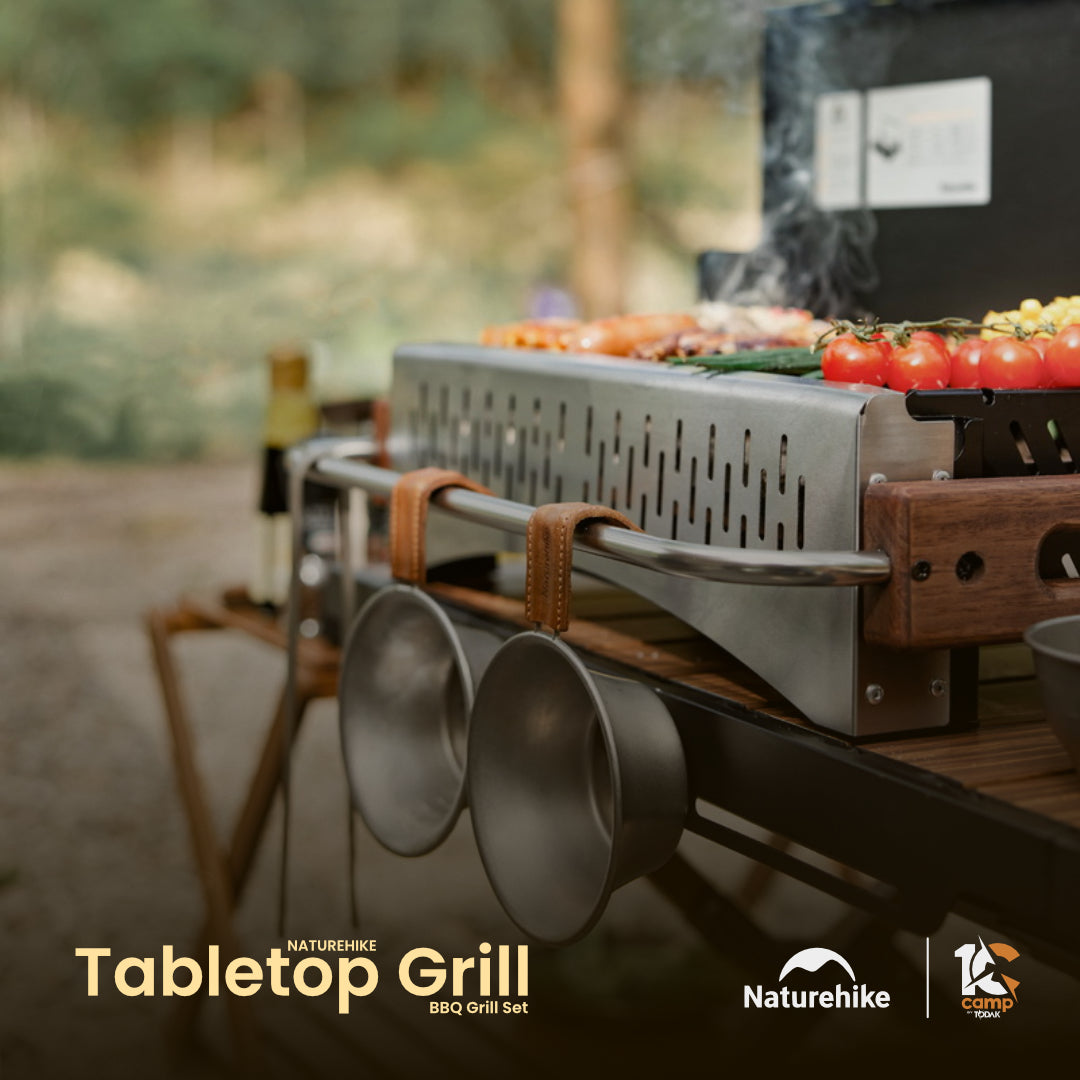 NH037-CNK2300CJ010 NATUREHIKE Portable Foldable Barbecue Grill for Outdoor Camping