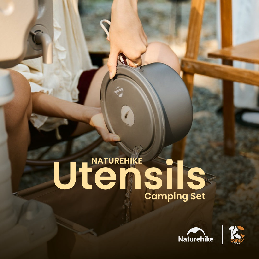 NH035-036-CNH22CJ002 NATUREHIKE Portable Aluminium Alloy Camping Utensils Set