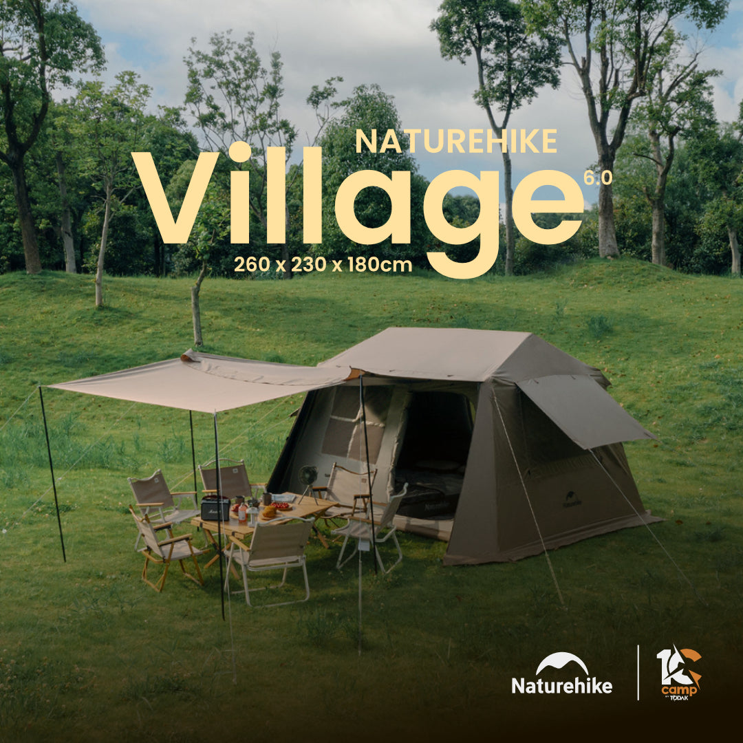NH001-CNK2300ZP021 NATUREHIKE Village 6.0 2 Generation Quick Open Tent