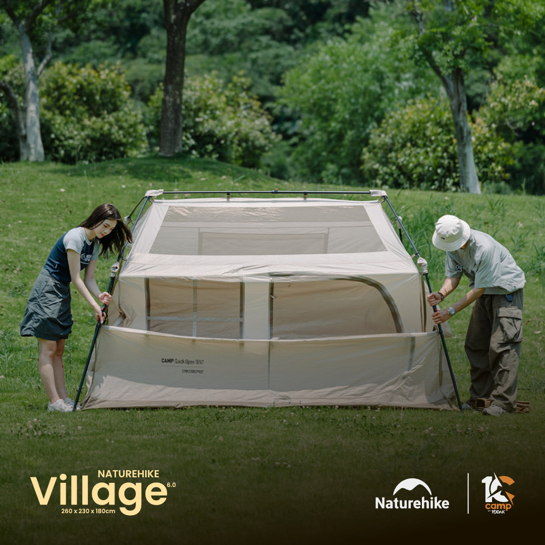 NH001-CNK2300ZP021 NATUREHIKE Village 6.0 2 Generation Quick Open Tent