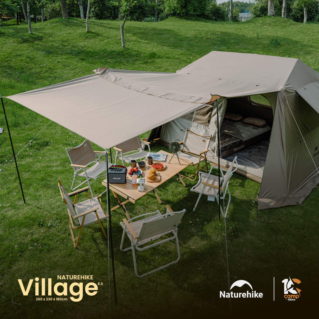 NH001-CNK2300ZP021 NATUREHIKE Village 6.0 2 Generation Quick Open Tent
