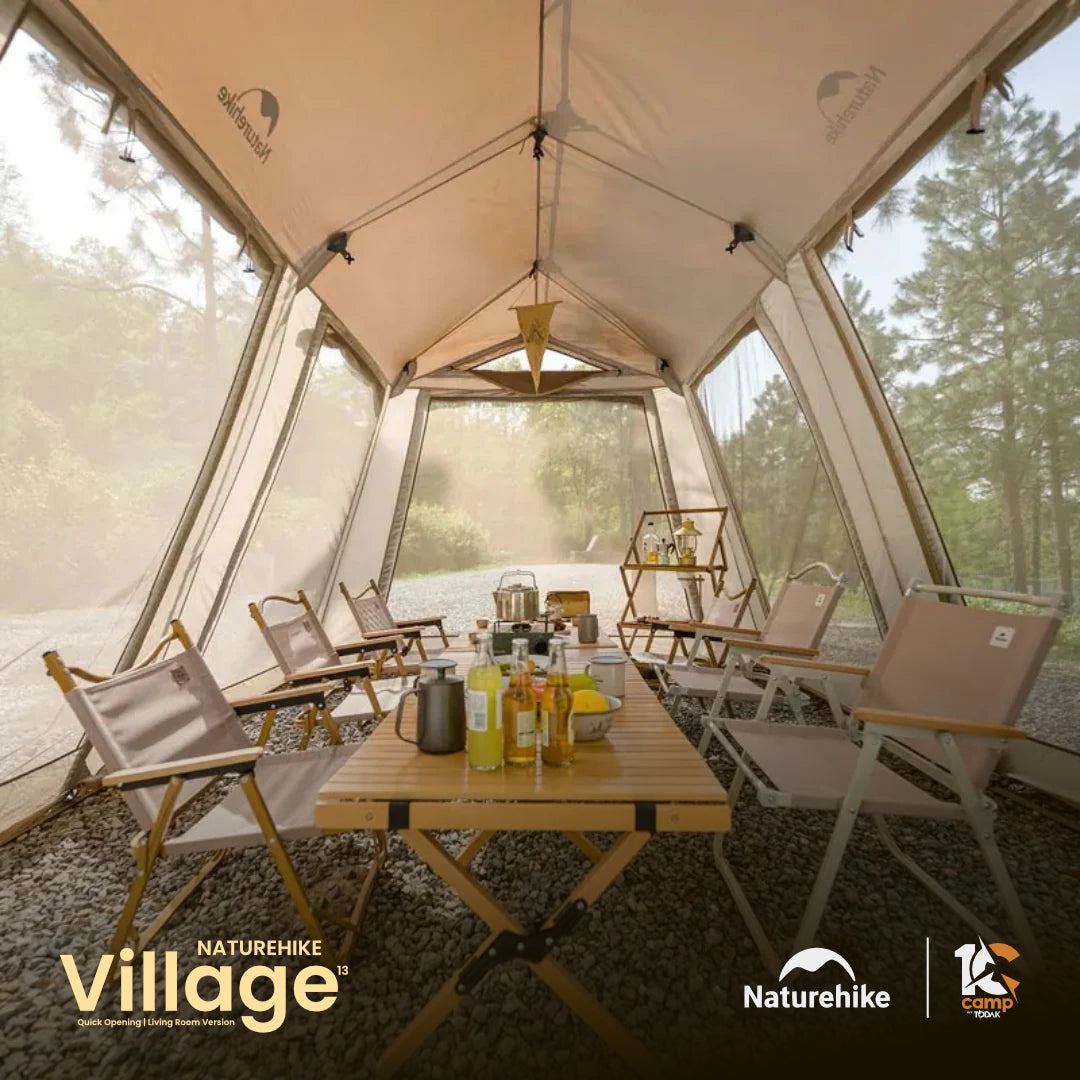 NH003-050-CNH23ZP12003 NATUREHIKE Village 13 Quick-Opening Tent (Living Room & Upgrade Version)