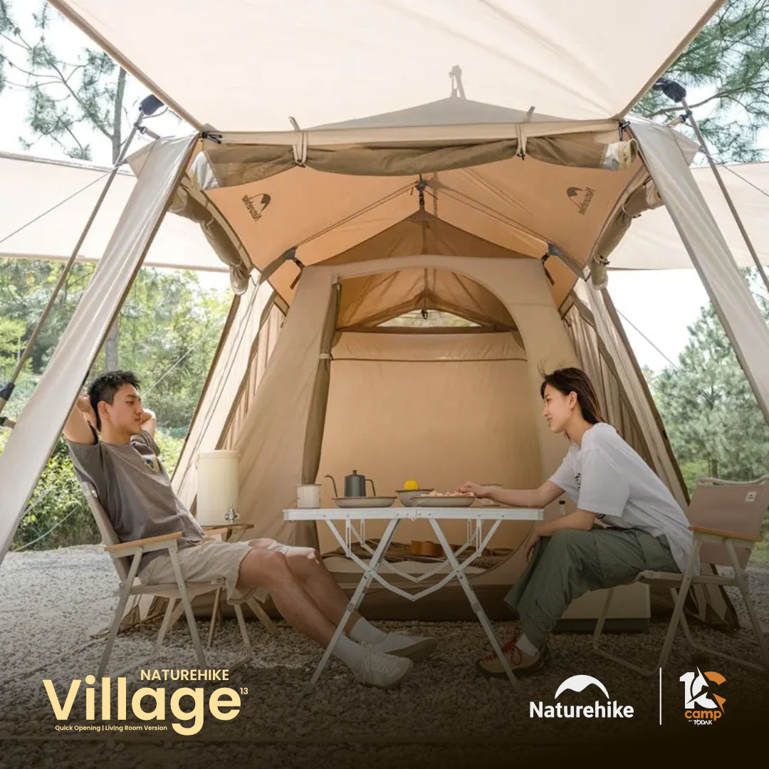 NH003-050-CNH23ZP12003 NATUREHIKE Village 13 Quick-Opening Tent (Living Room & Upgrade Version)