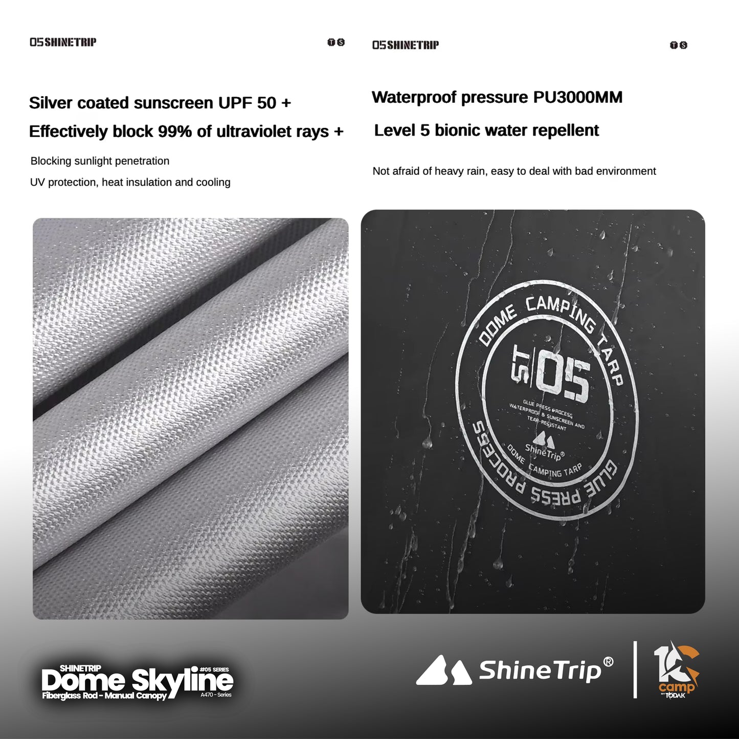ST006~081 SHINE TRIP ST-05 Series Dome Canopy & Accessories