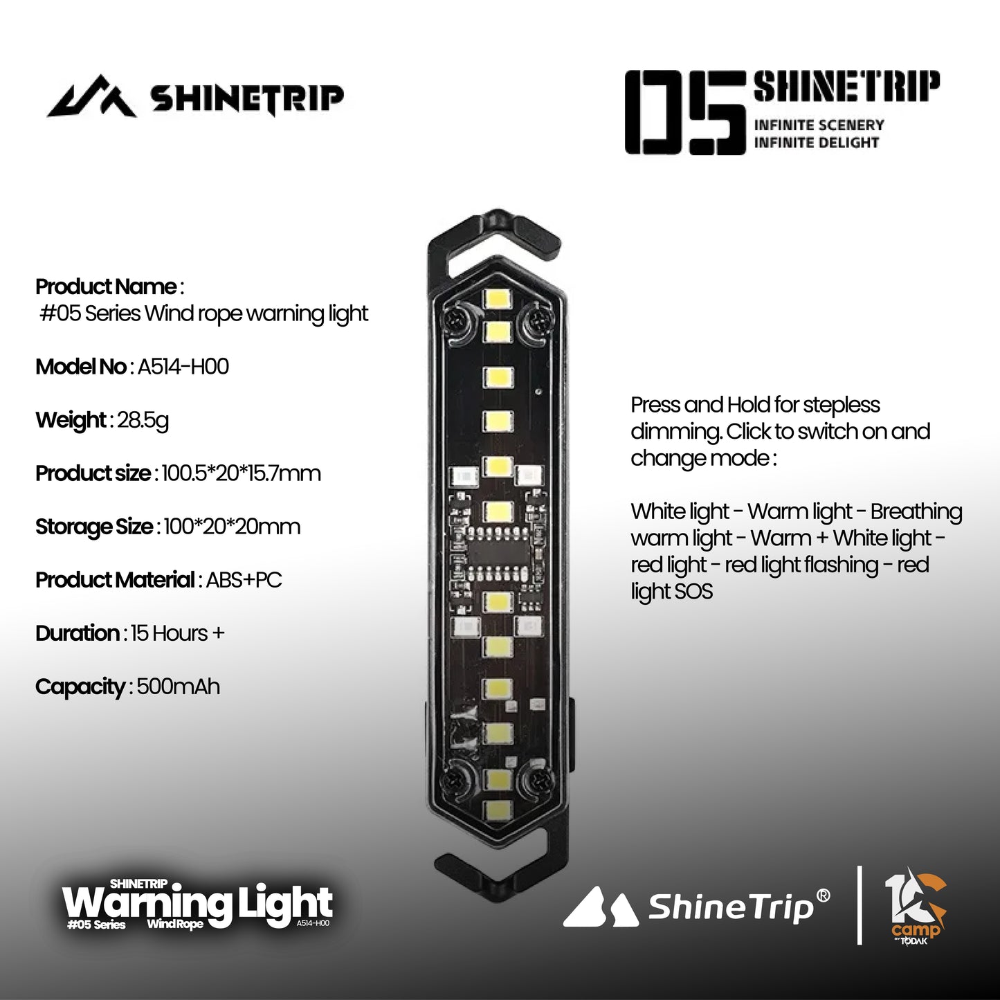 ST083 #05 Series Wind Rope Warning Light