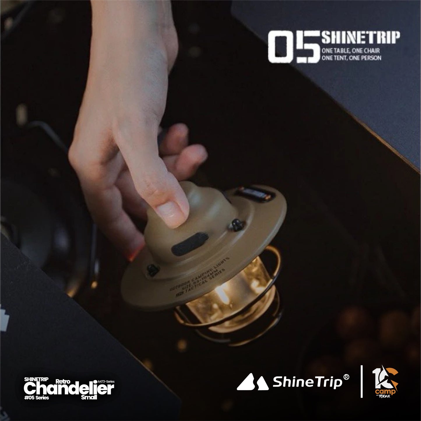 ST014-015-A473 SHINE TRIP ST-05 series retro small chandelier-Zhu Muhei