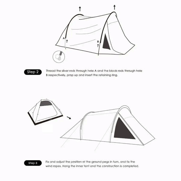 ST132-133 | SHINETRIP #05 Series light tunnel tent | ST132 | ST133