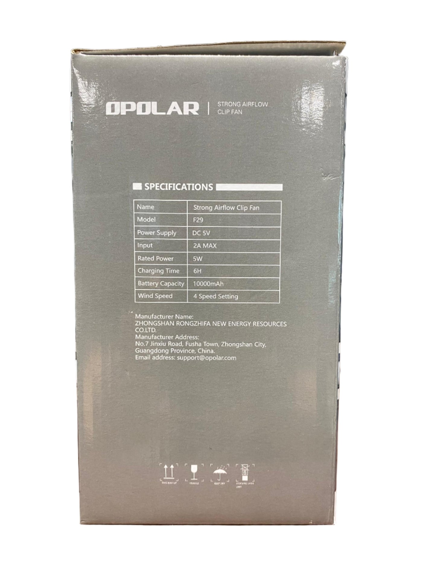 OP003 | OPOLAR F2901 _ Clip Fan | 10,000mAH