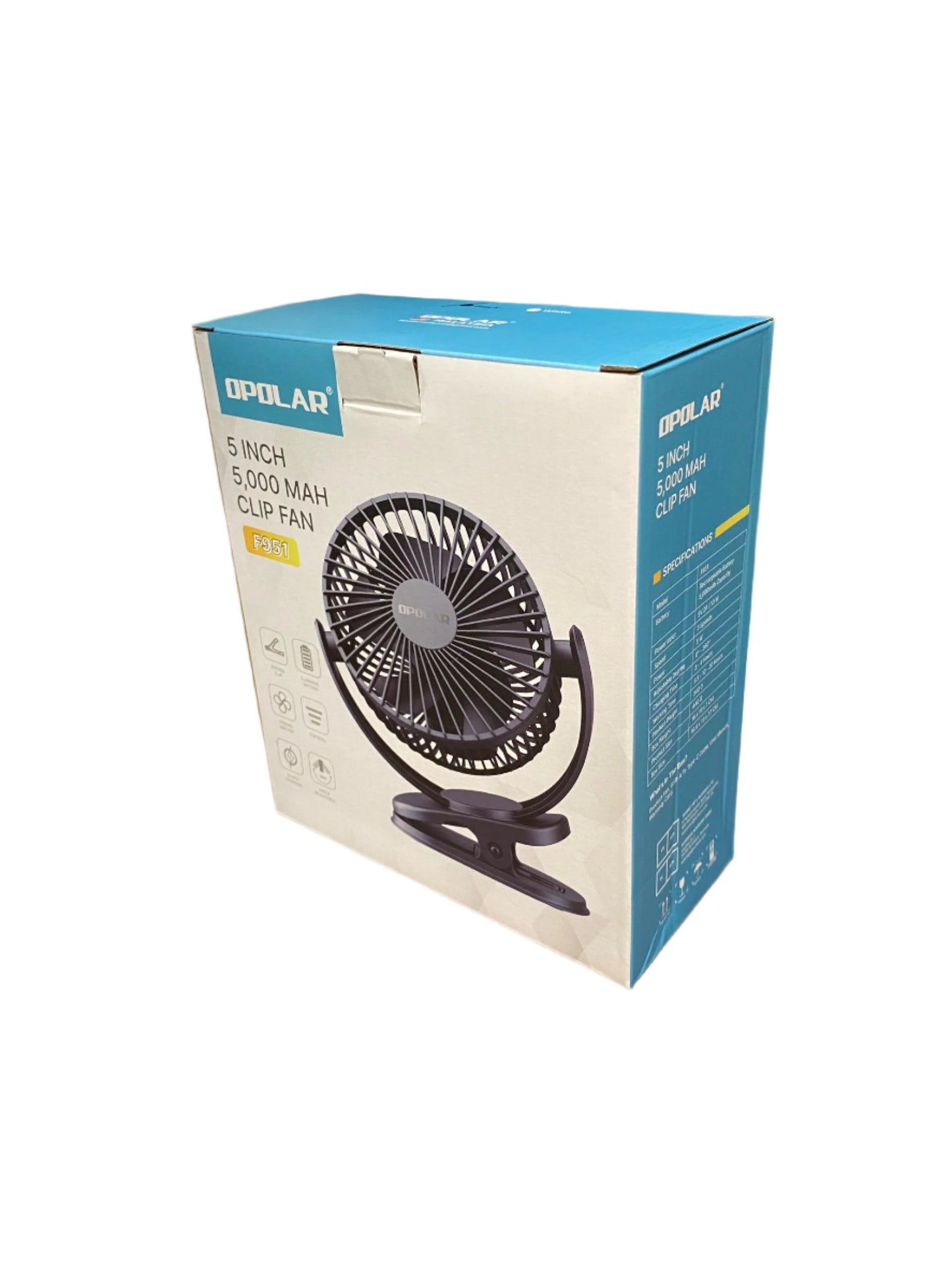 OP001 | OPOLAR F951 _ Clip Fan | 5,000mAH