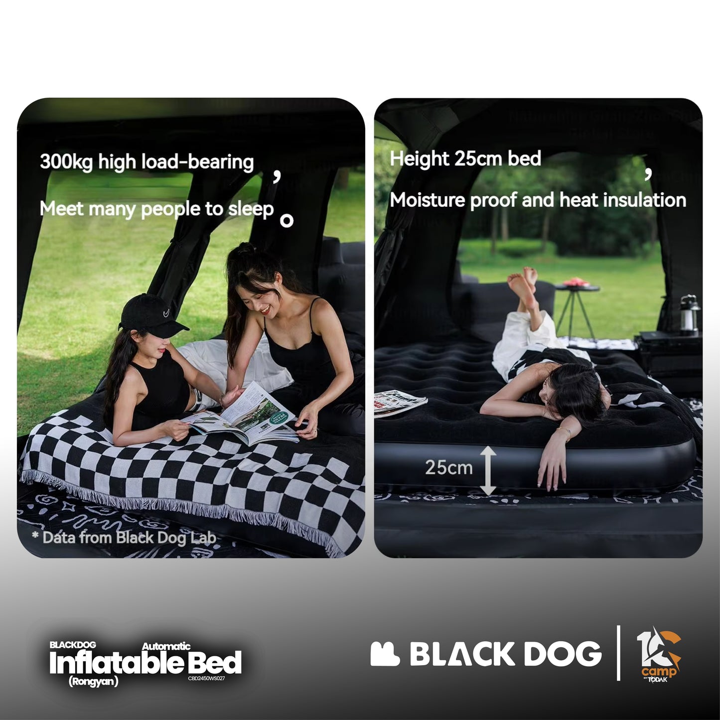 BD076 BLACKDOG CBD2450WS027 Rong yan-Automatic inflatable bed