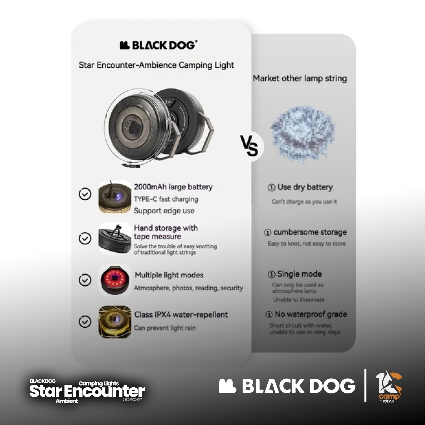 BD078 | BLACKDOG CBD2450ZM017 _ Ambient camping light