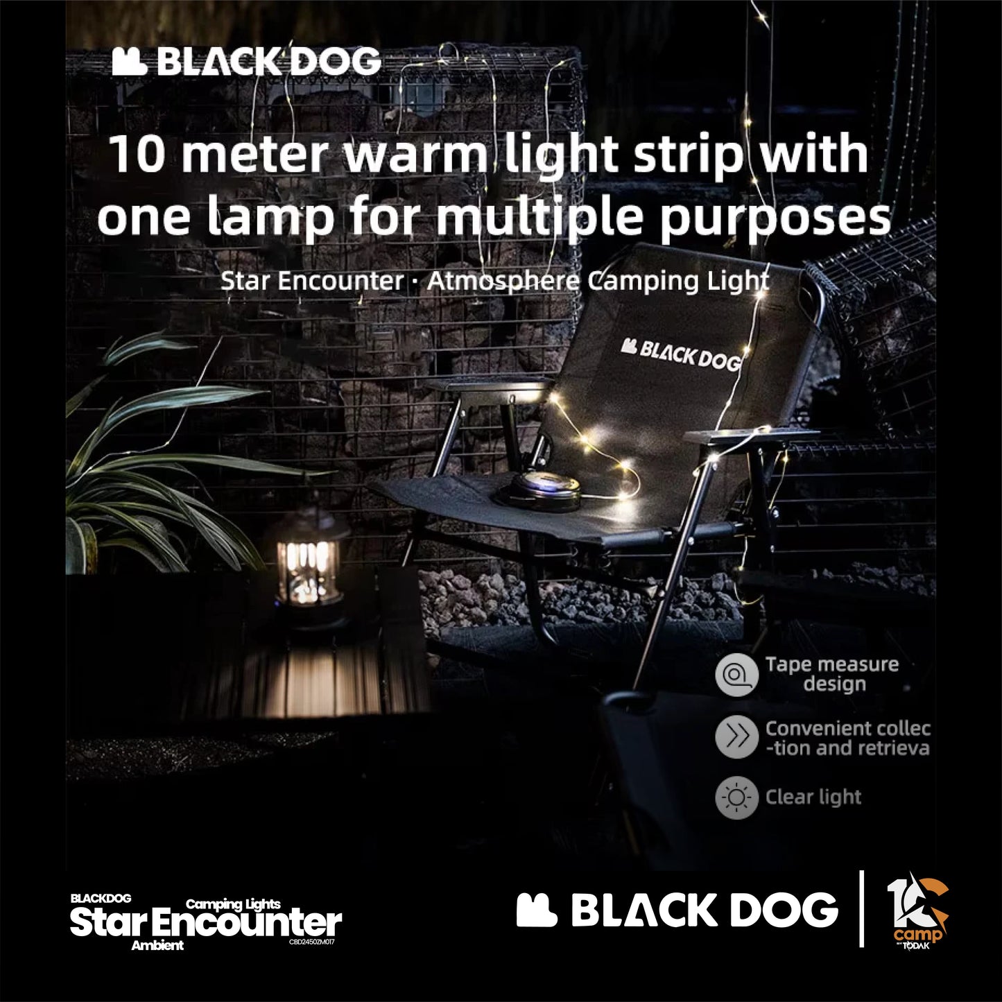 BD078 | BLACKDOG CBD2450ZM017 _ Ambient camping light | 2000mAH