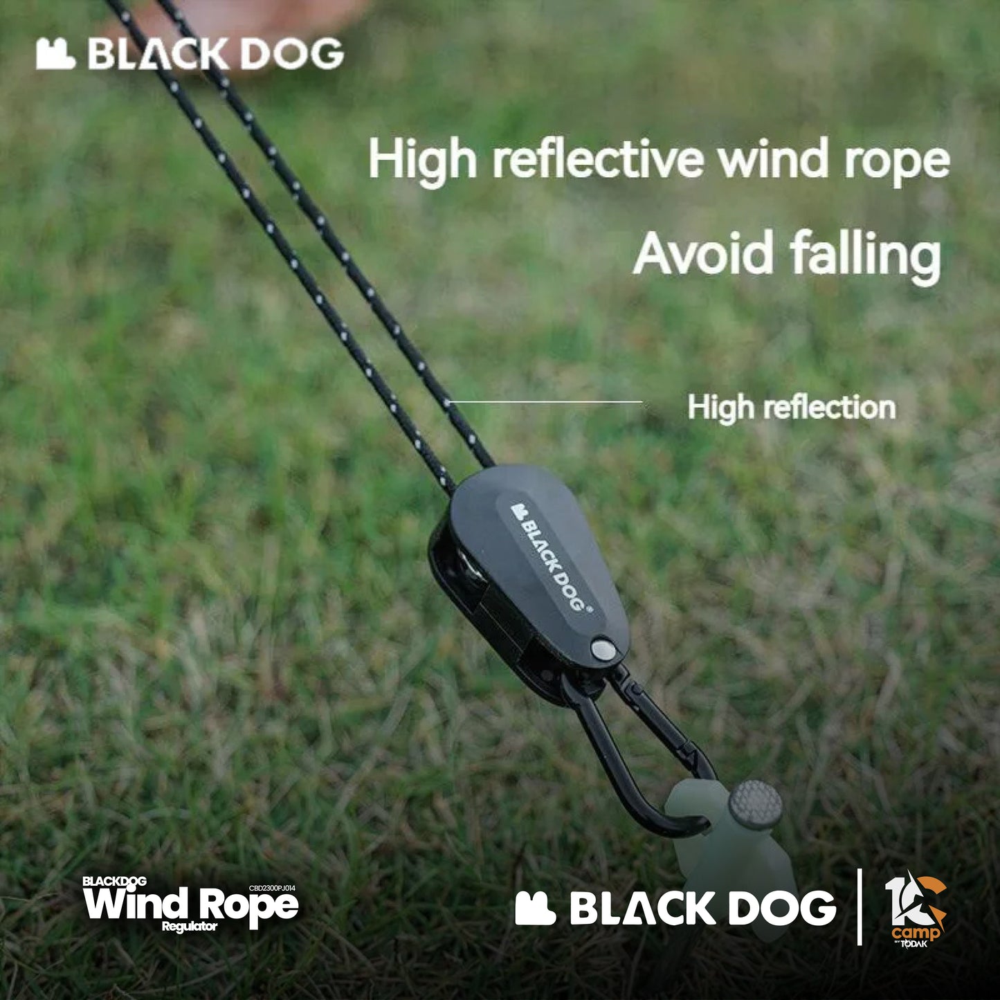 BD082 | BLACKDOG CBD2300PJ014 _ Windproof Rope Regulator
