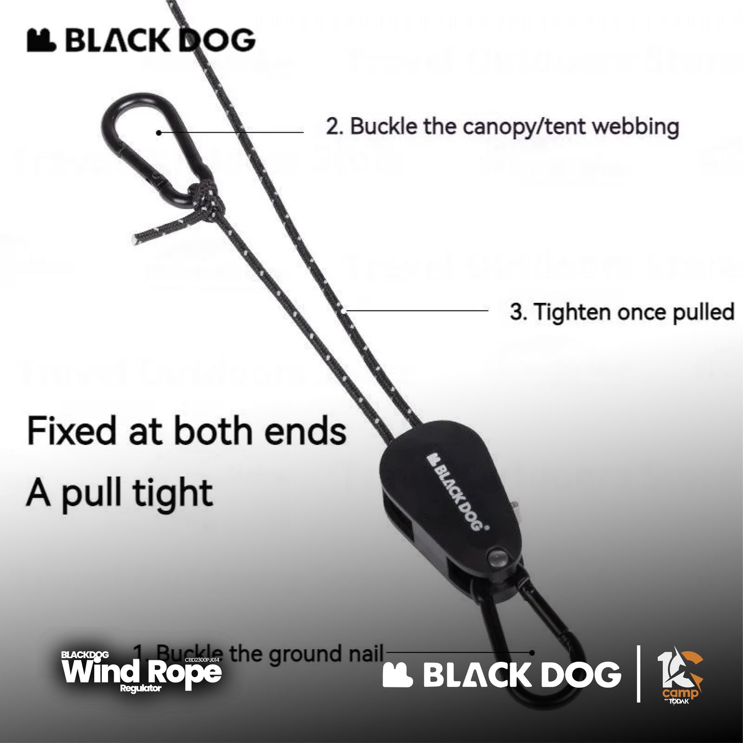 BD082 | BLACKDOG CBD2300PJ014 _ Windproof Rope Regulator