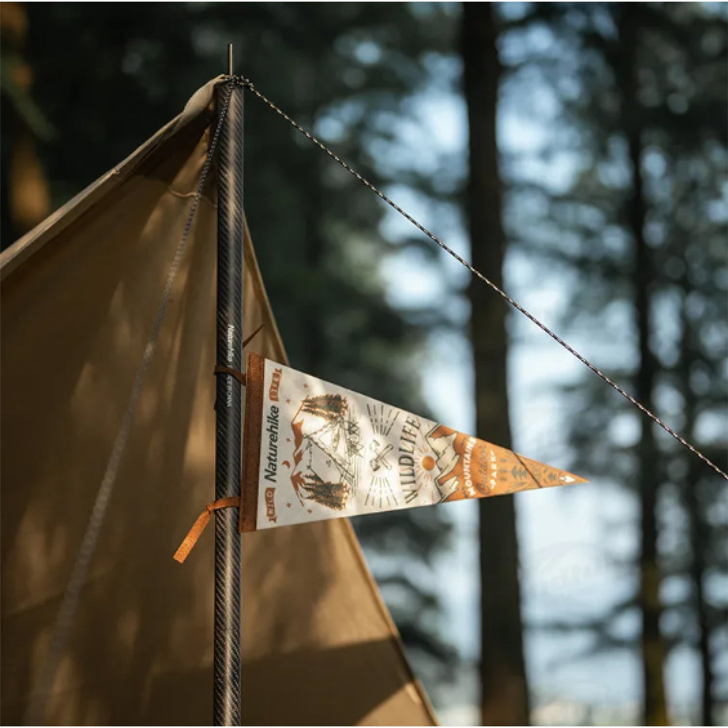NH054-NH22PS004 NATUREHIKE (Flagstar)-Triangle Camp Felt Flag (3 pieces/set)