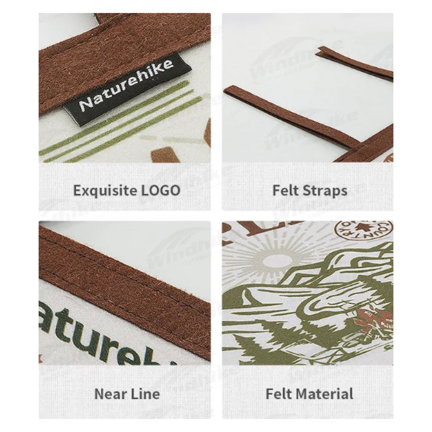 NH054-NH22PS004 NATUREHIKE (Flagstar)-Triangle Camp Felt Flag (3 pieces/set)