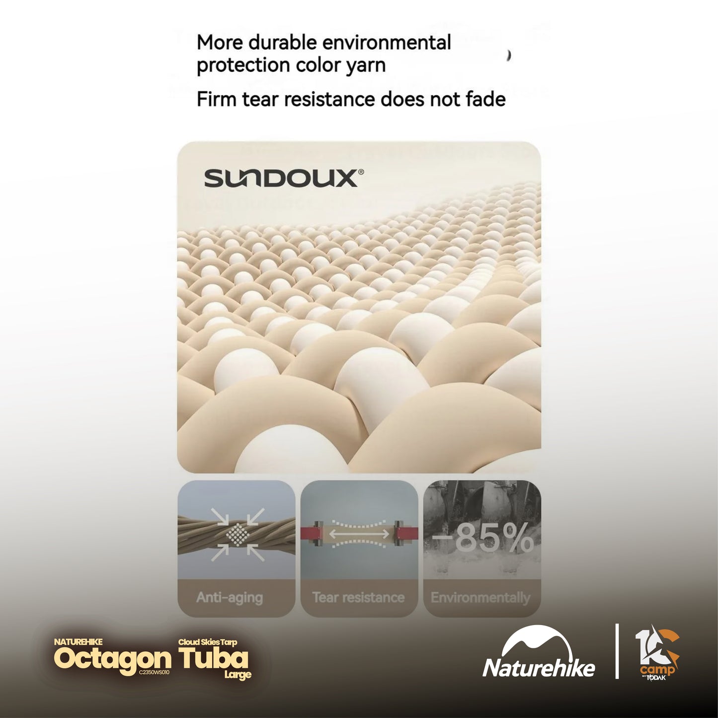 NH088 NATUREHIKE Cloud Skies Tarp (Aluminum pole) Octagonal Tuba Large-Size | NH088 C2350WS010 |