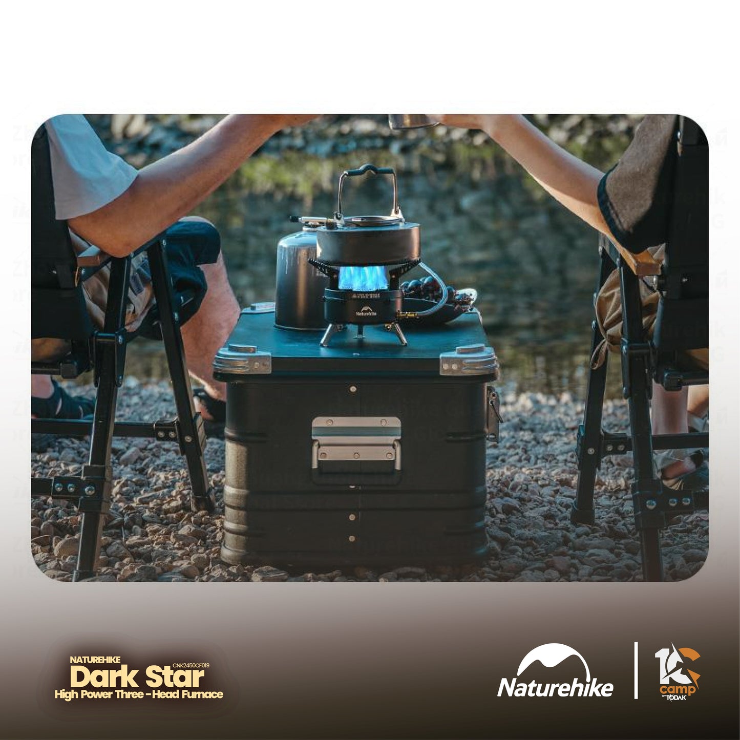NH100 | NATUREHIKE CNK2450CF019 _ Dark star three burners gas stove | 3300W |