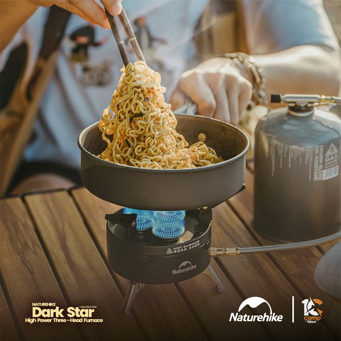 NH100 | NATUREHIKE CNK2450CF019 _ Dark star three burners gas stove | 3300W |
