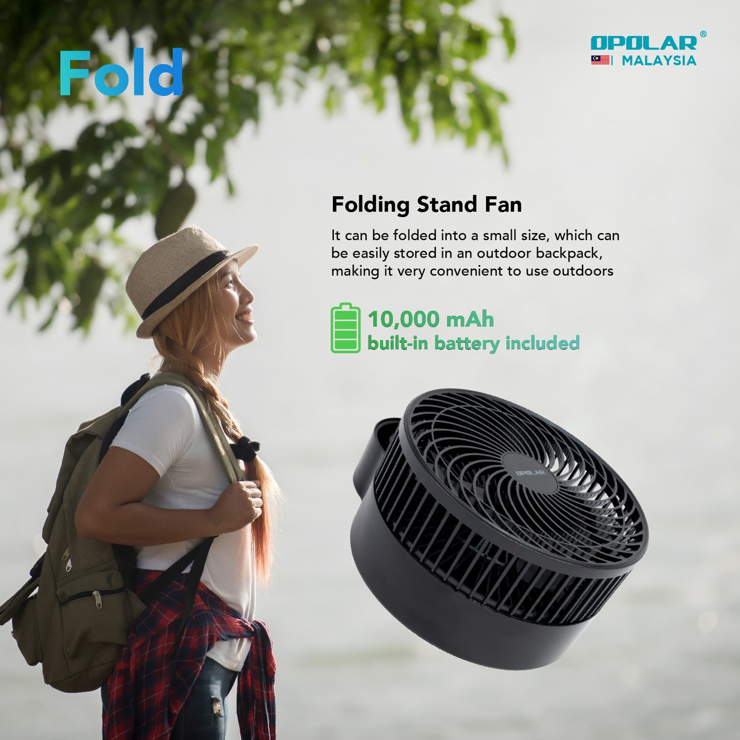 OP010 | OPOLAR WH71 _ Stand/Tower (Floor Fan) | 10,000mAH