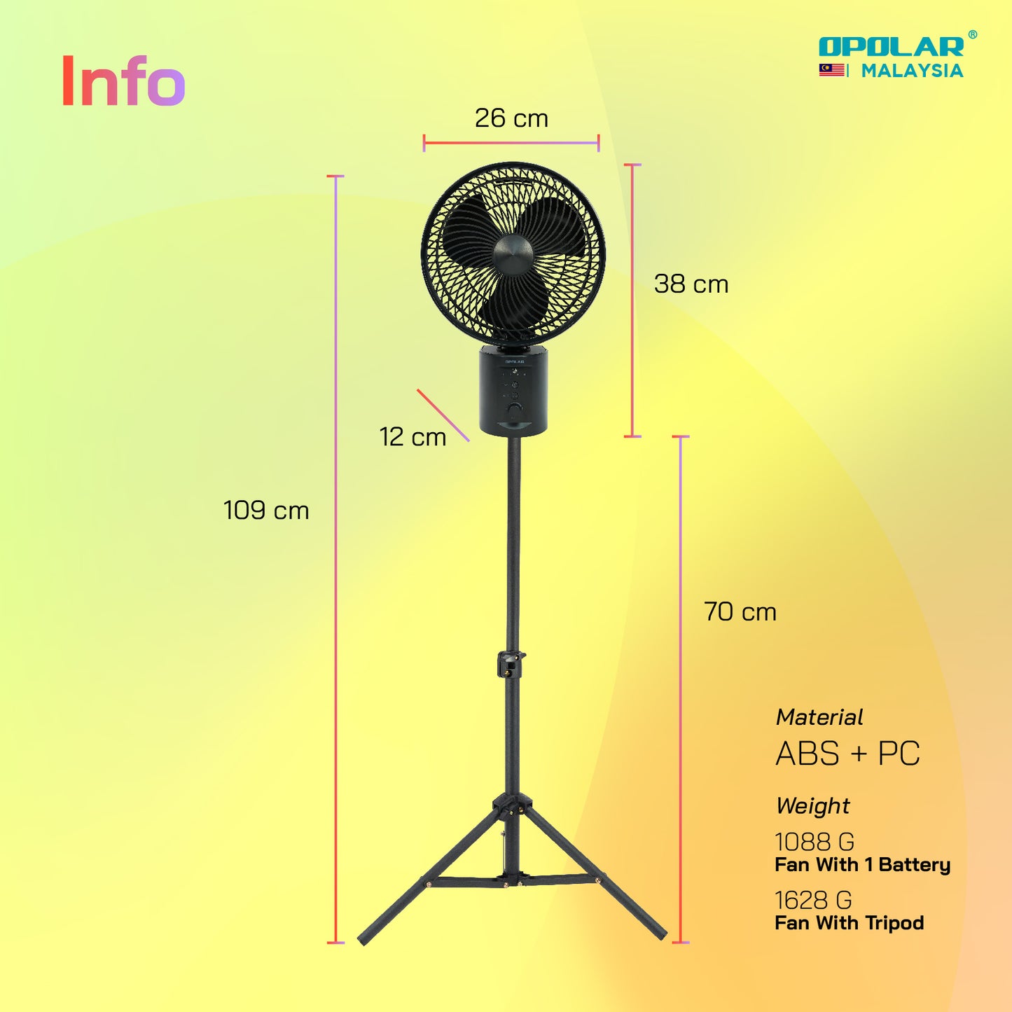 OP011 | OPOLAR WH91 _ Stand/Tower (Floor Fan) | 10,000mAH