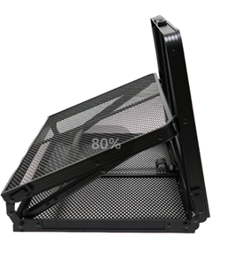 A black foldable net table by CHANODUG placed outdoors, with the brand name visible in the image.