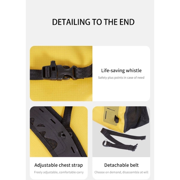 NH134 | NATUREHIKE CNH22BB003_ (Far mountain) Lightweight shoulder waterproof bag | Dark Grey -25L(without shoes)