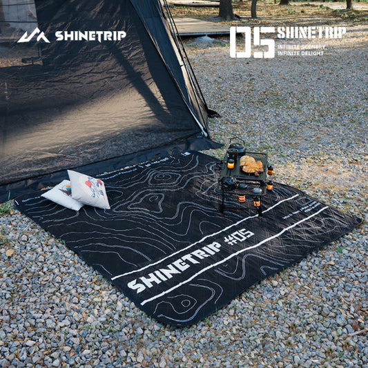 ST095-100 | SHINETRIP #05 Tactical picnic blanket | Contour lines | L & M size
